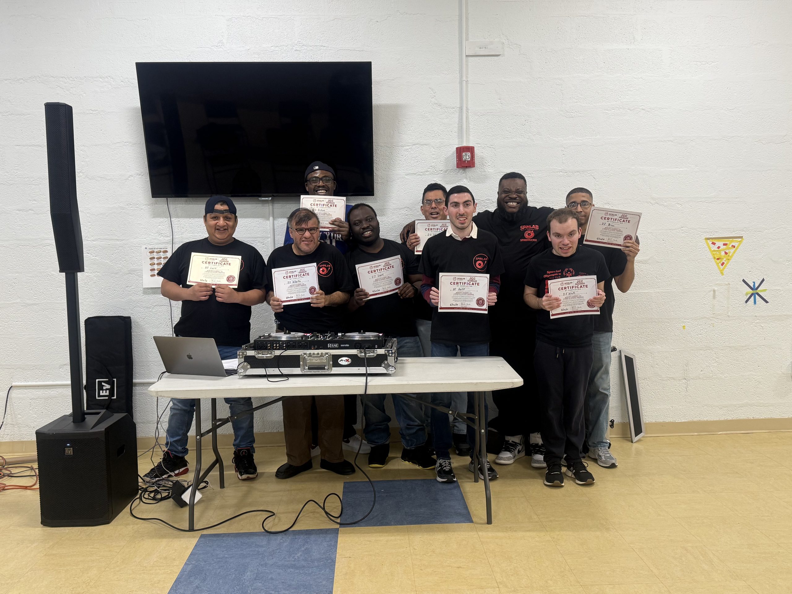 SpinLab DJ Academy students learning DJ skills in class